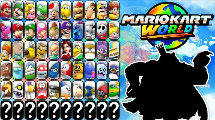 Charakterauswahl mit neuen Fahrern in Mario Kart World Nintendo Switch 2 Charakterauswahl mit neuen Fahrern in Mario Kart World Nintendo Switch 2