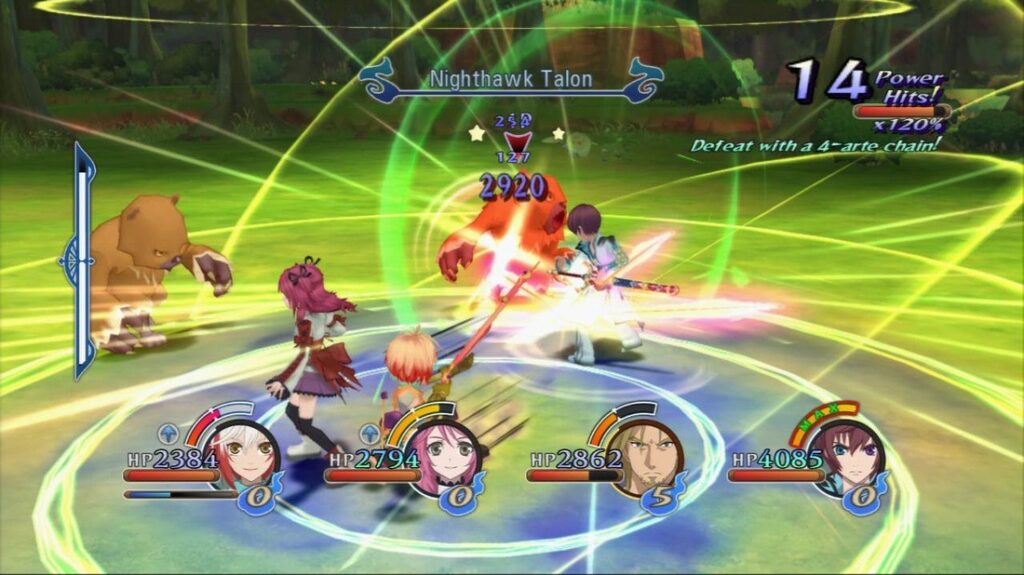 Kampfszene aus Tales of Graces F Remastered mit Spezialeffekten Kampfszene aus Tales of Graces F Remastered mit Spezialeffekten